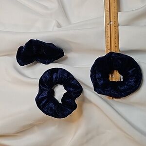 Navy blue scrunchies